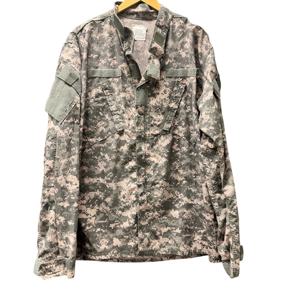 Military Jacket‎ Mens XL Long Digital Camo Army Flame Resistant American Apparel
